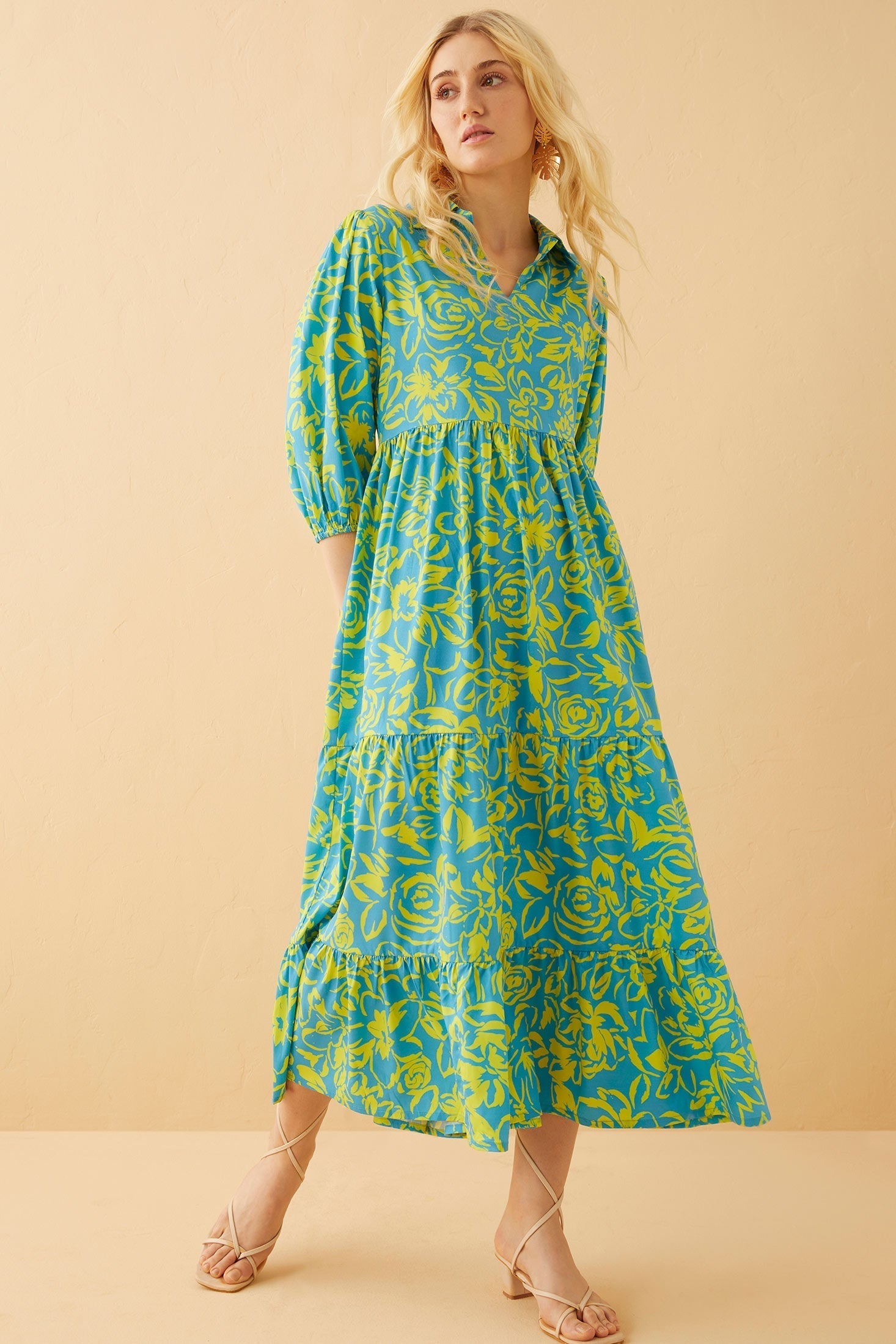 Robe à taille basse Minerva Floral