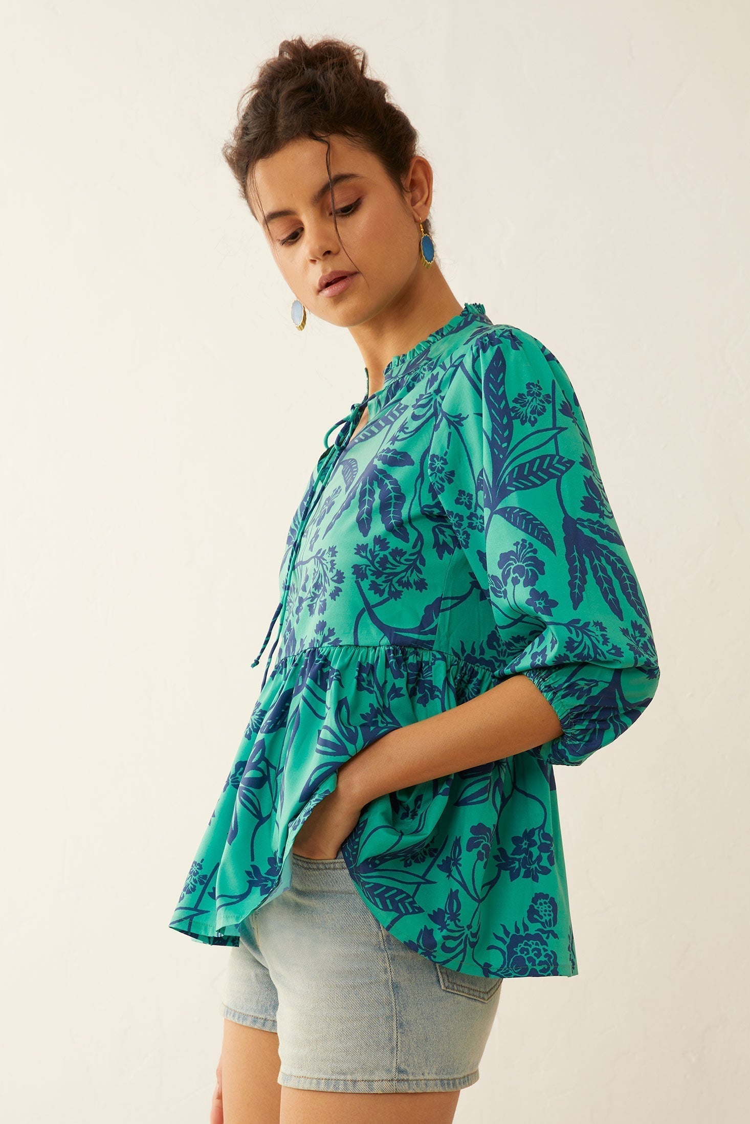 Haut péplum floral Artemis