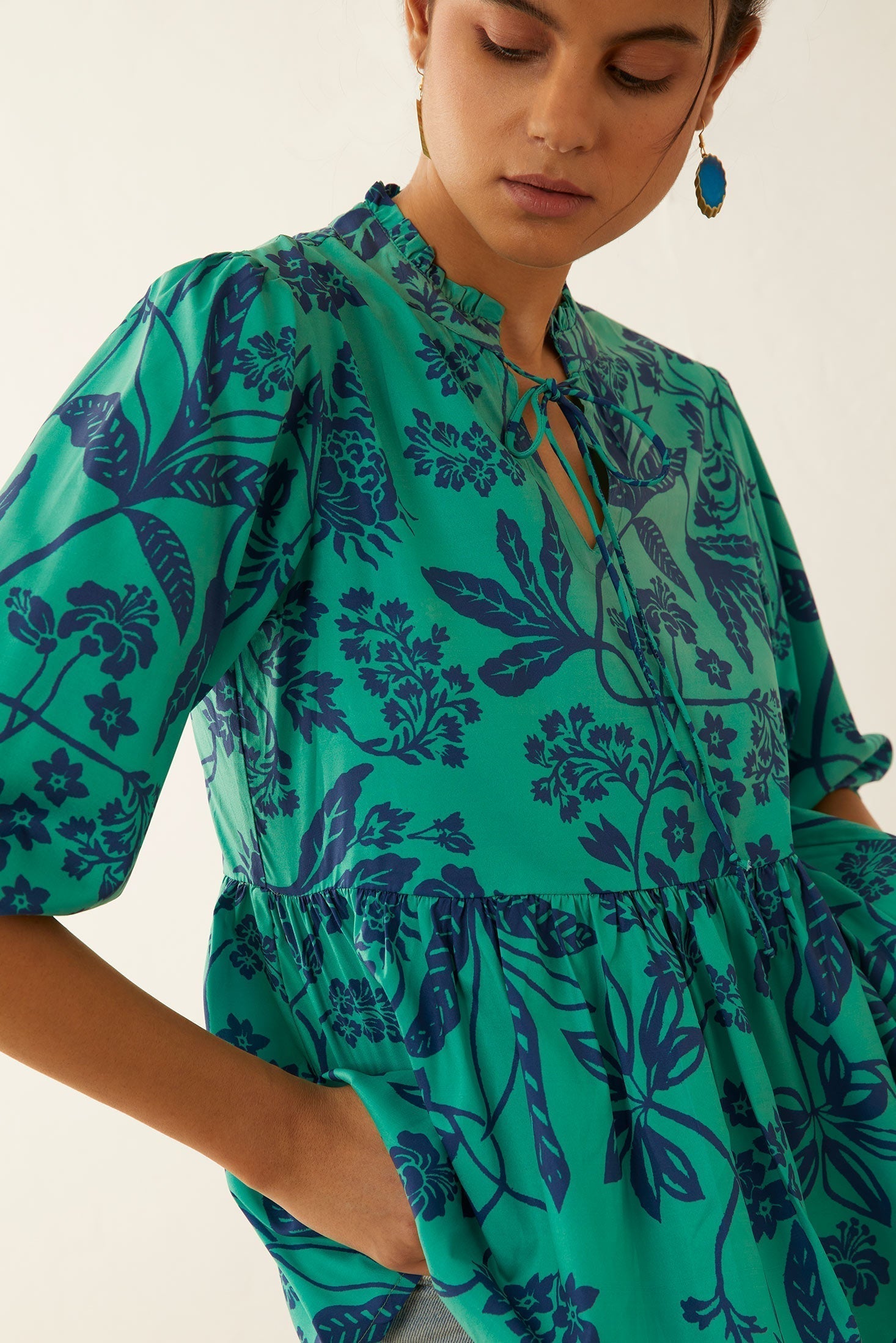 Haut péplum floral Artemis