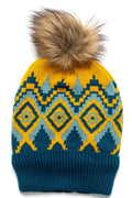 Bonnet Shilo jaune et bleu