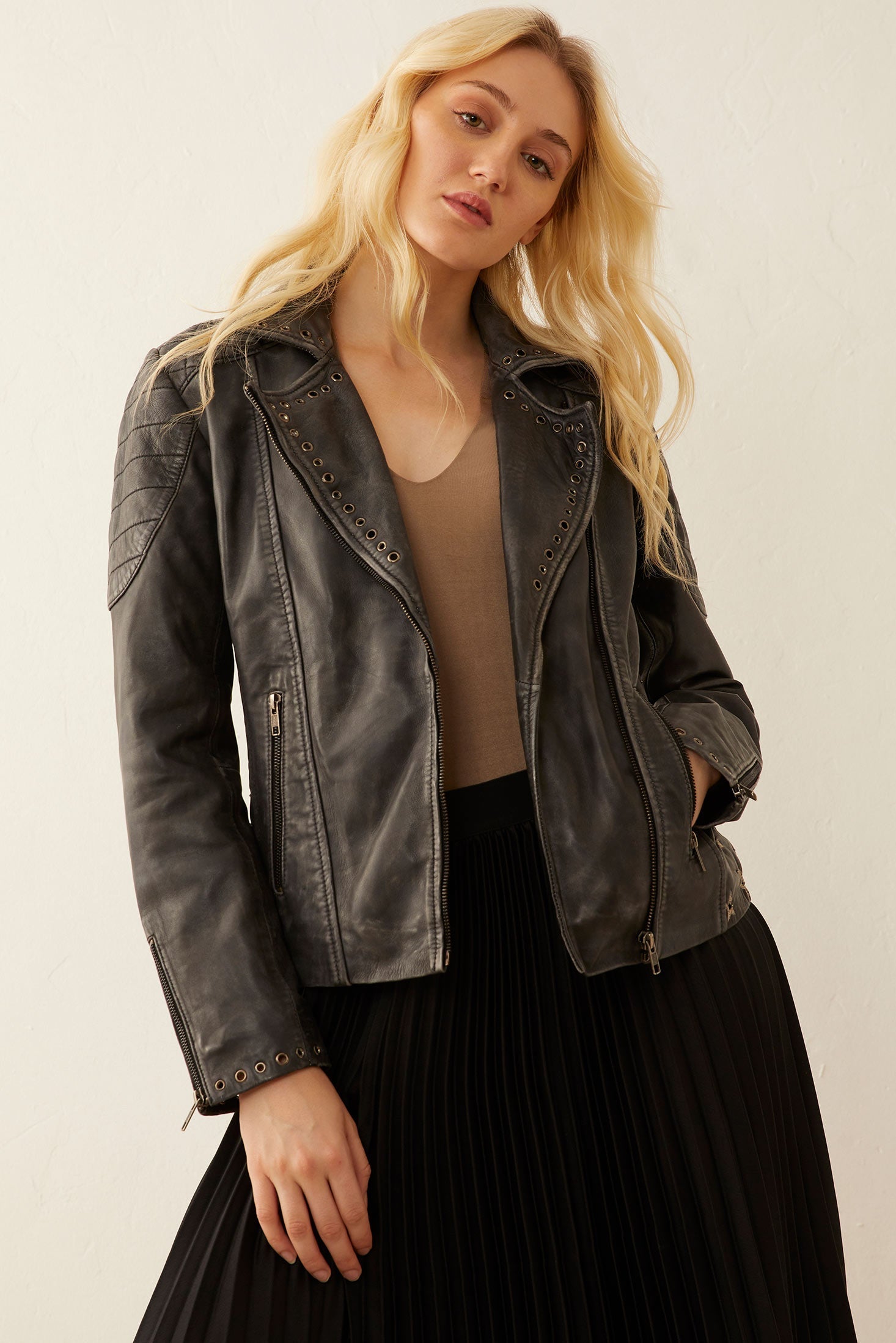 Blouson en cuir Stella Starr