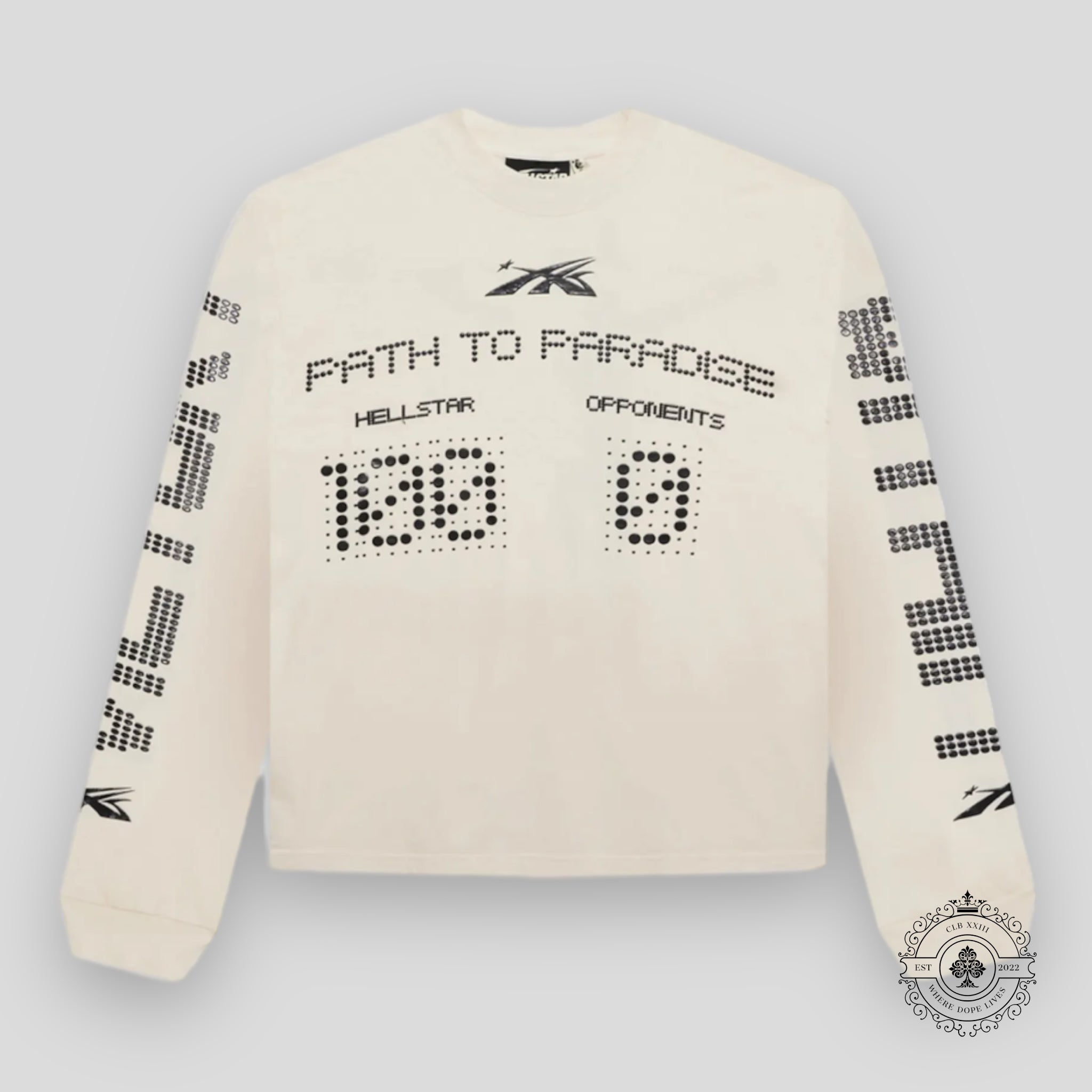 T-shirt manches longues Hellstar Scoreboard blanc