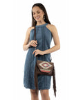 Sac à bandoulière moyen en cuir à franges Scully Fringe Fiesta - Sac à main pour femme