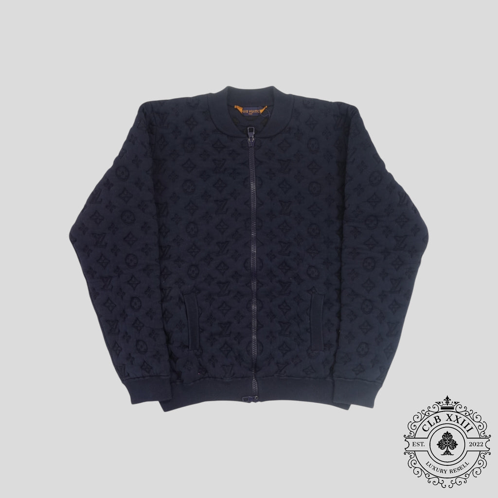 Blouson bomber Louis Vuitton Monogram bleu marine