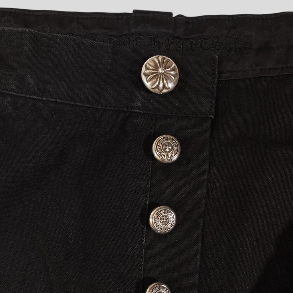 Shorts de travail Chrome Hearts 13 Cross Patch noirs
