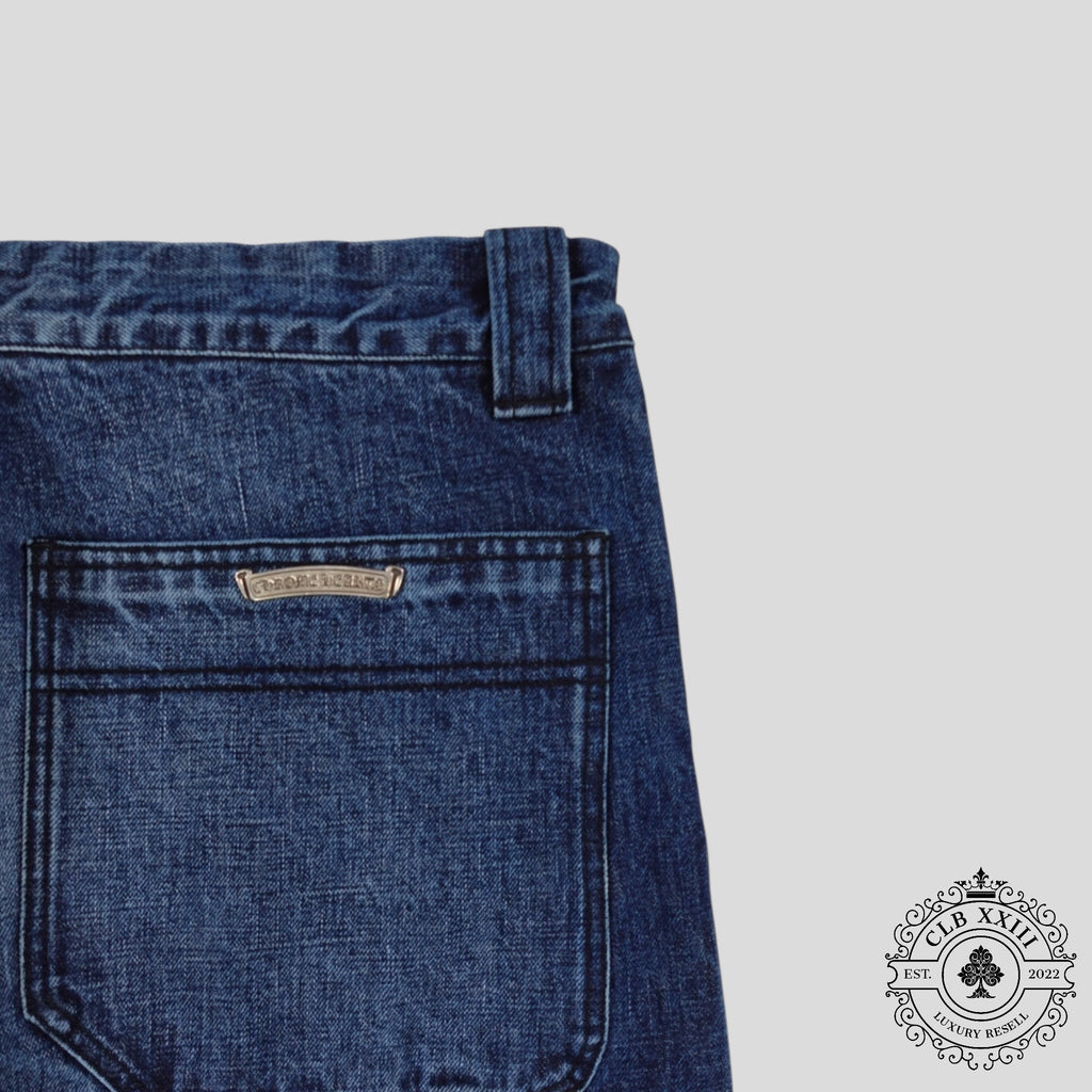 Pantalon cargo Chrome Hearts Double Turbo Diesel en denim foncé