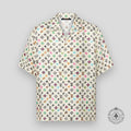 Chemise en soie à manches courtes imprimée Monogram Craggy Louis Vuitton beige