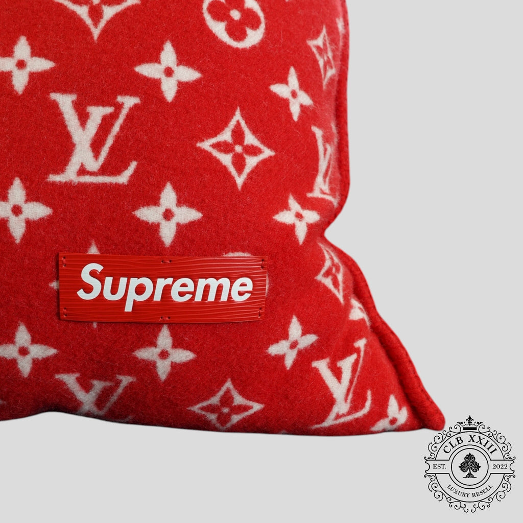 Oreiller en Cachemire Louis Vuitton X Supreme