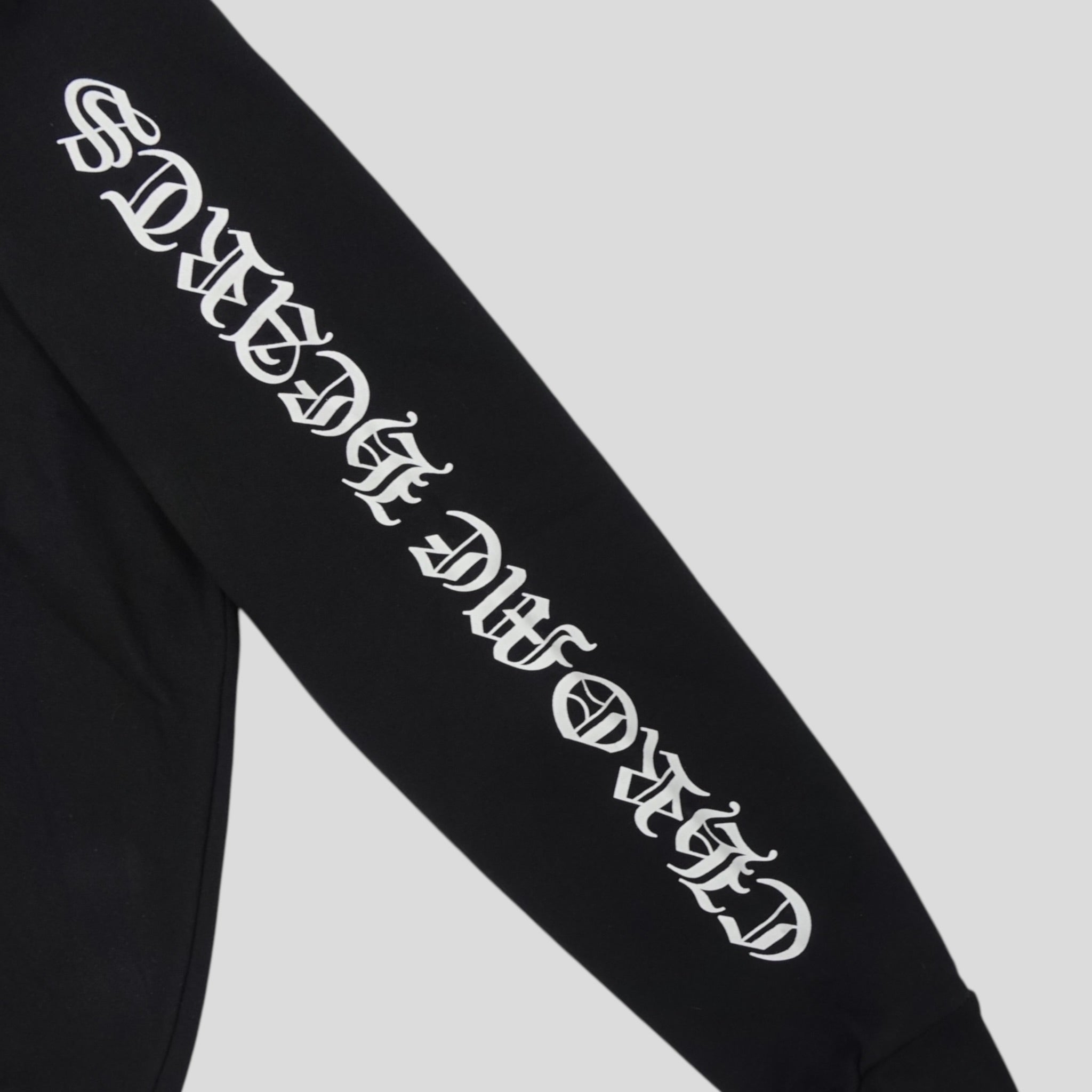 Sweat à capuche Chrome Hearts Scroll Logo noir