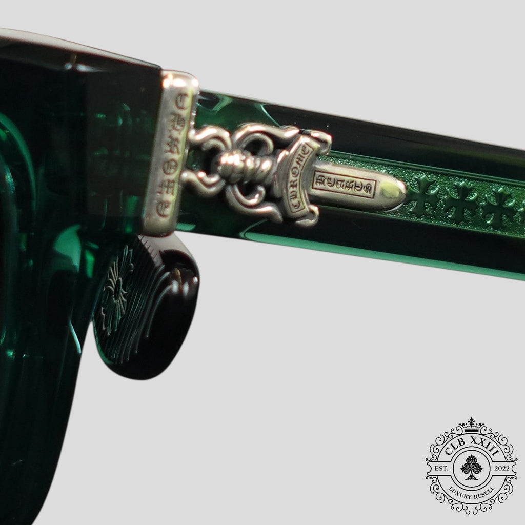 Lunettes de soleil Chrome Hearts Box Officer, coloris Marine