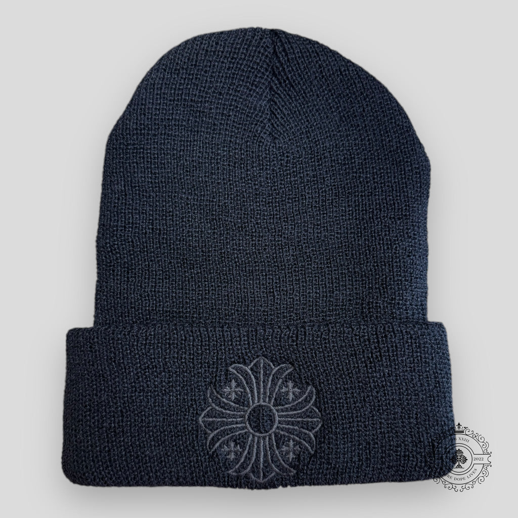 Bonnet en laine Chrome Hearts noir