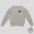 Sweat ras du cou Chrome Hearts Triple Cross CH floqué pour femme, gris