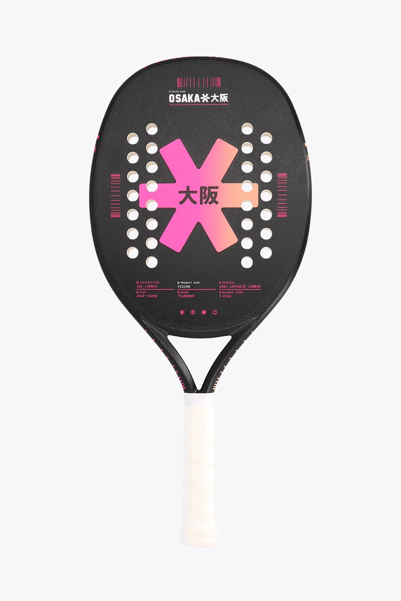Raquette de Beach Tennis Osaka - Vision | Rose Fluo