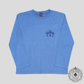 Manches longues floquées triple croix Chrome Hearts pour femme, bleues