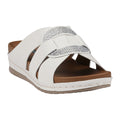 Sandales confort brodées Betsy blanches pour femme