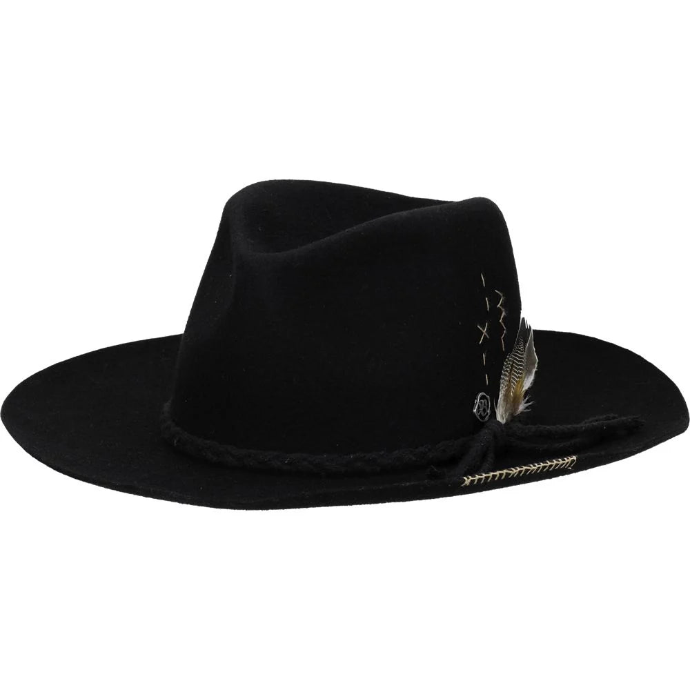 Biltmore Postino - Chapeau Fedora en feutre de laine de qualité supérieure à large bord