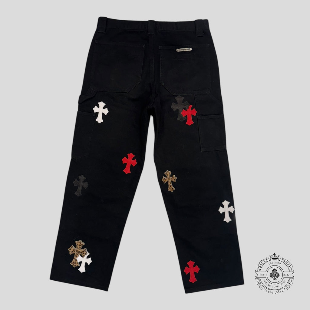 Pantalon de travail Chrome Hearts Leopard Cross Patch