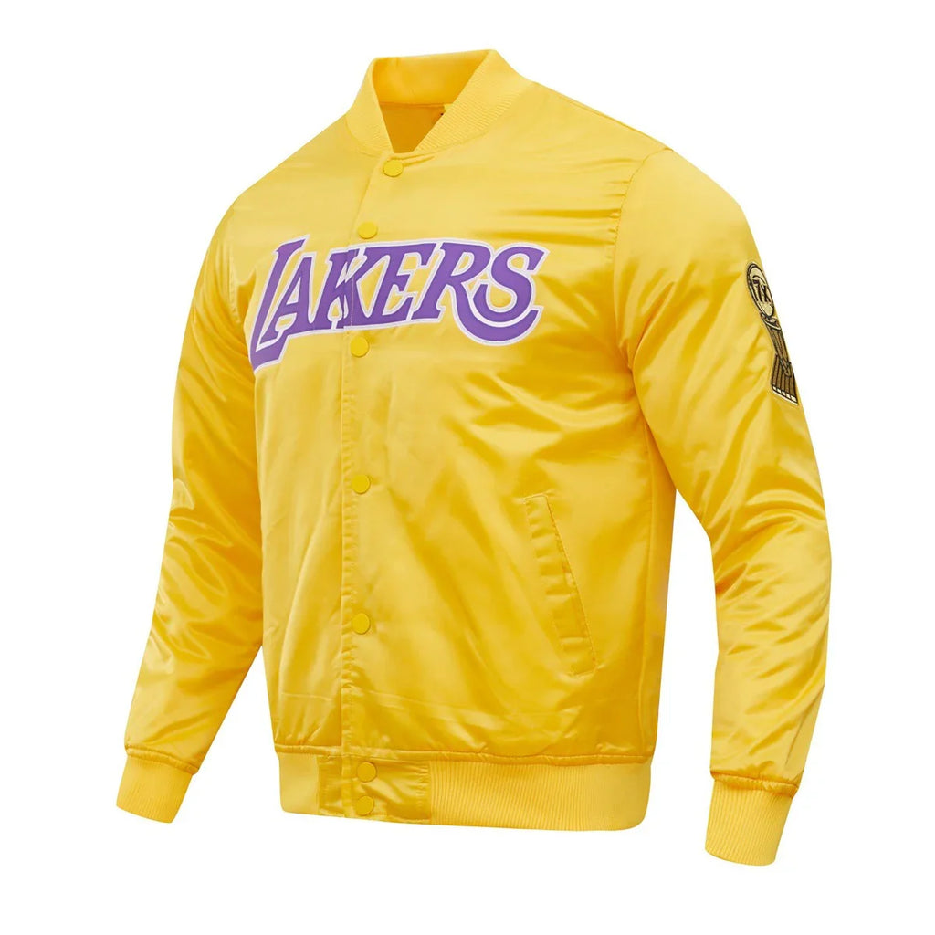 Veste en satin à grand logo Pro Standard LA Lakers - Dorée