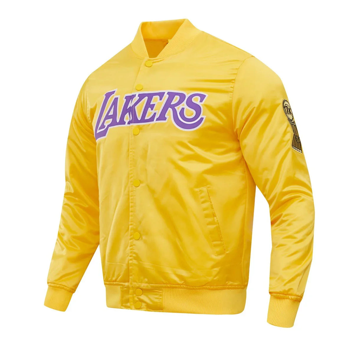 Veste en satin à grand logo Pro Standard LA Lakers - Dorée