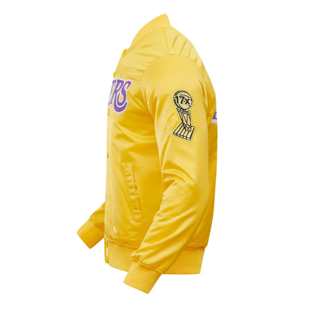 Veste en satin à grand logo Pro Standard LA Lakers - Dorée