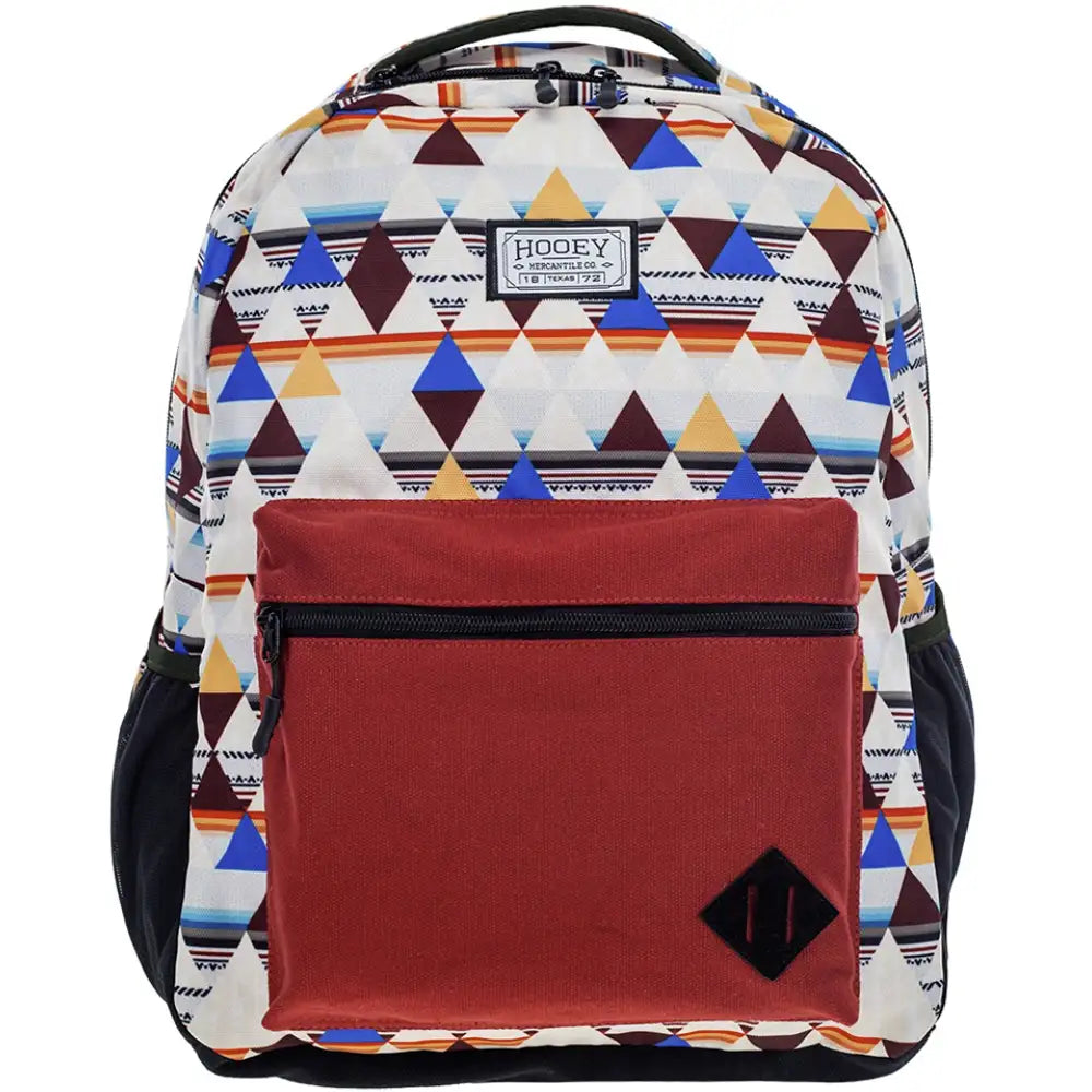 Sac à dos HOOey "Recess" Diamond Aztec (crème/bordeaux)