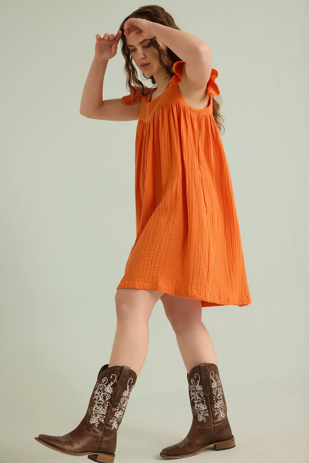 Robe Babydoll Ava's Hope orange