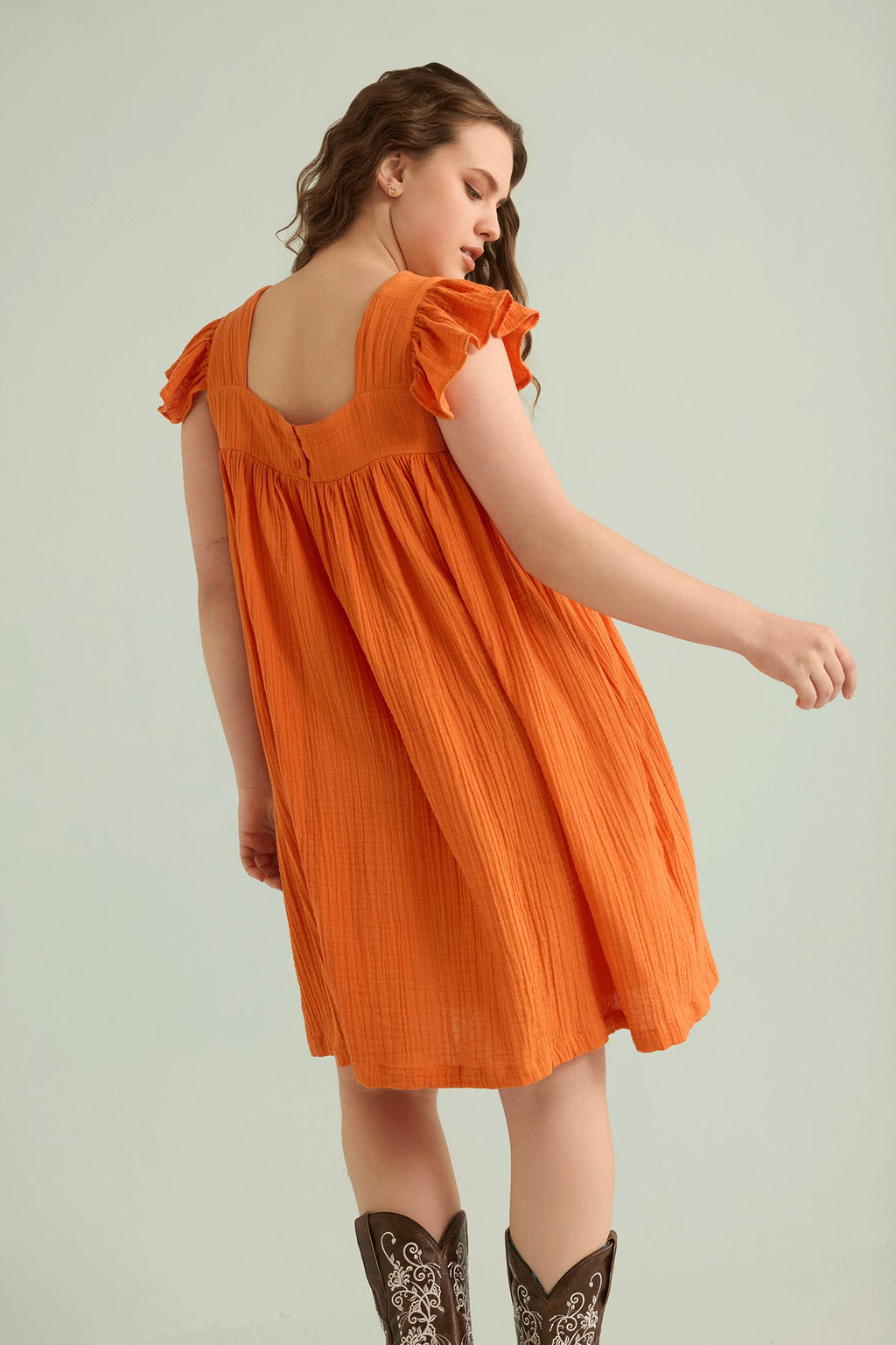 Robe Babydoll Ava's Hope orange