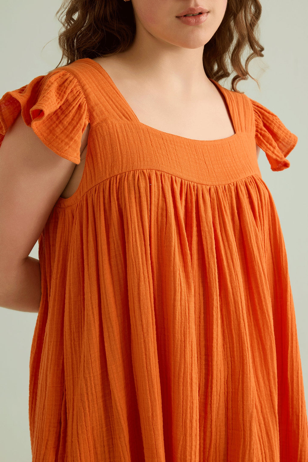 Robe Babydoll Ava's Hope orange