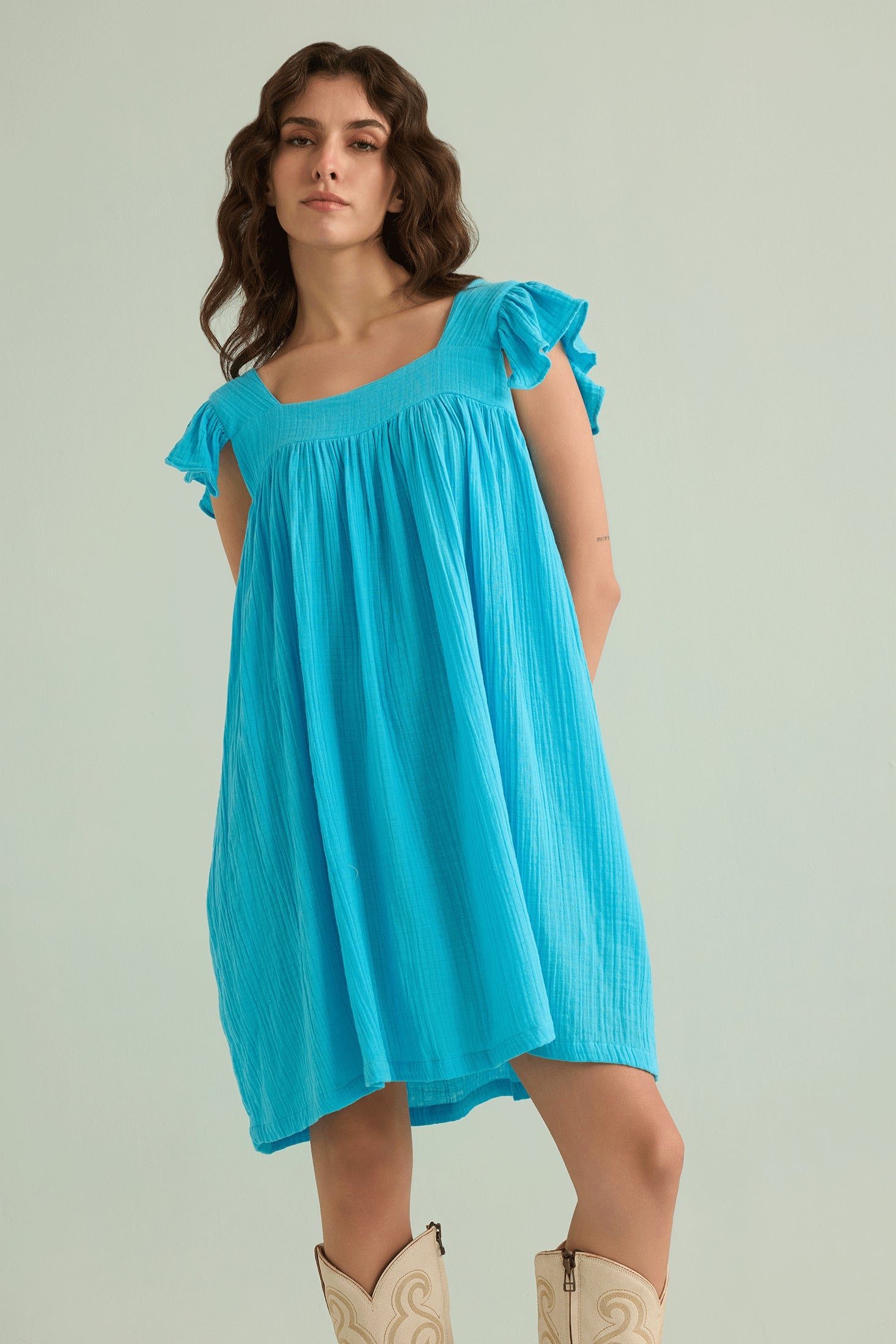 Robe Babydoll Ava's Hope bleue