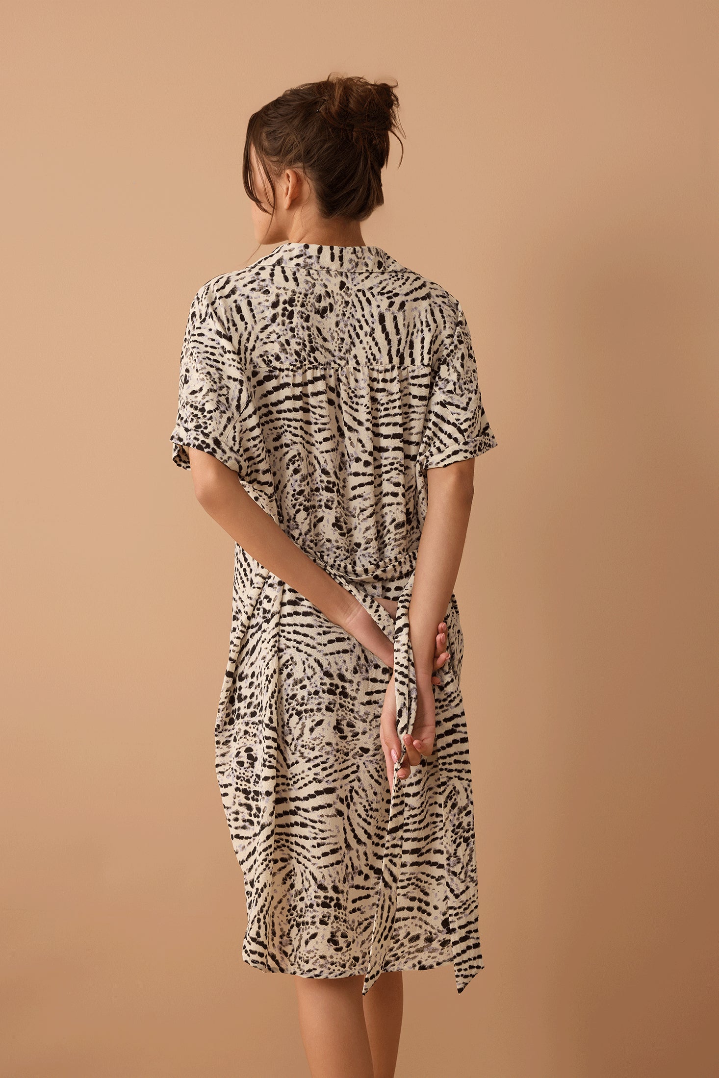 Robe chemise Lauren blanc cassé