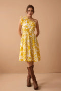 Robe asymétrique Jasmine Smile jaune