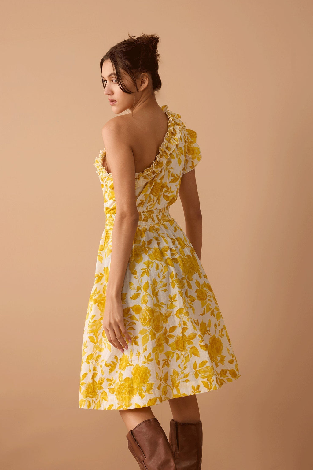Robe asymétrique Jasmine Smile jaune