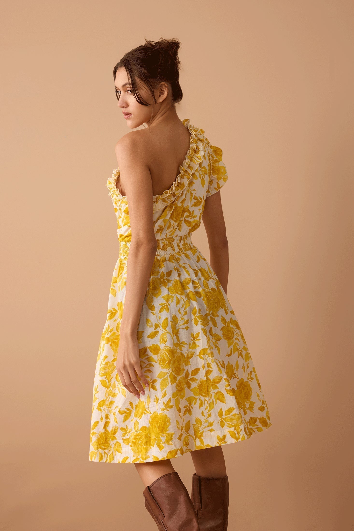 Robe asymétrique Jasmine Smile jaune
