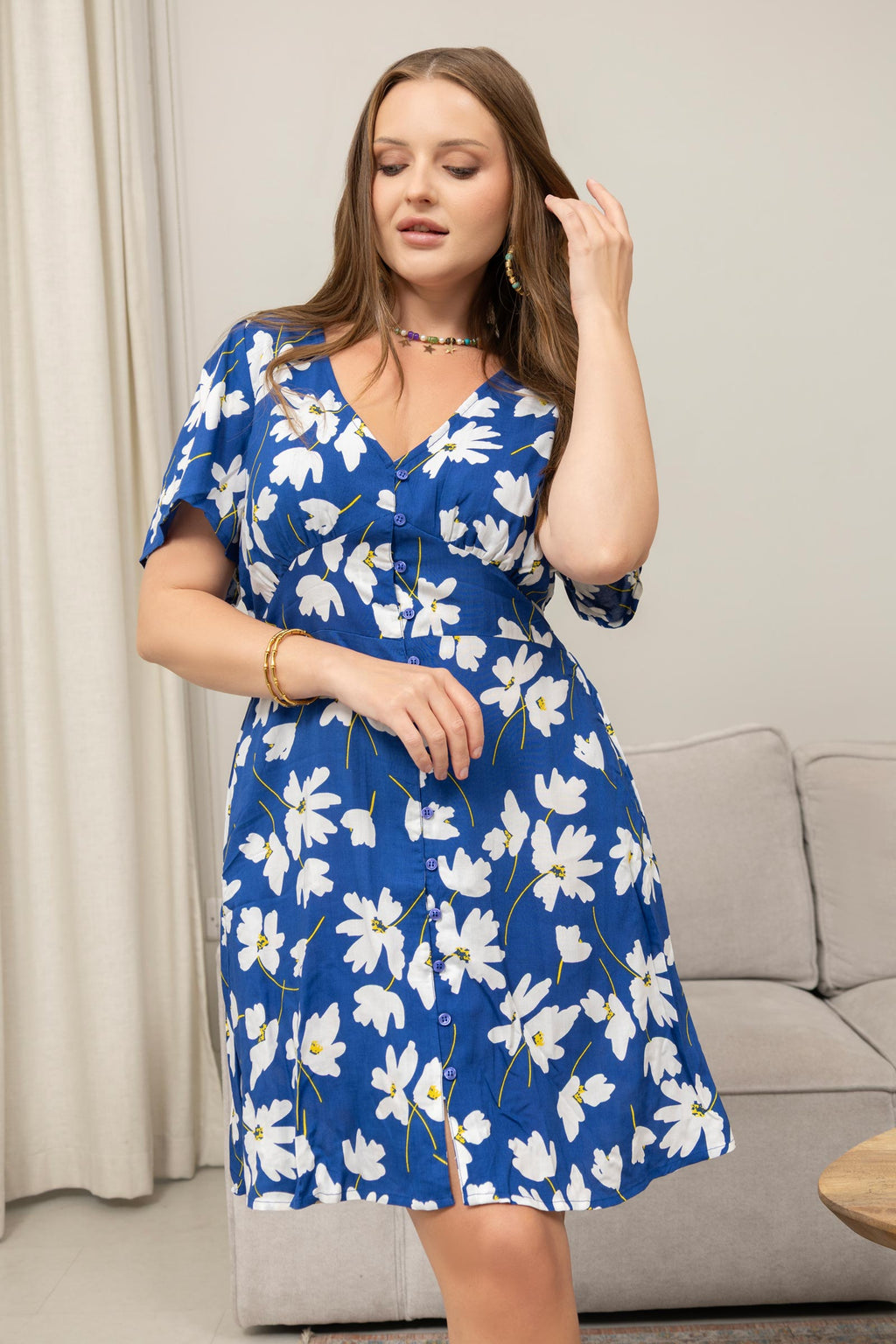 Robe d'été Sophia bleue