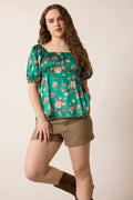 Haut floral Garden Goddess vert