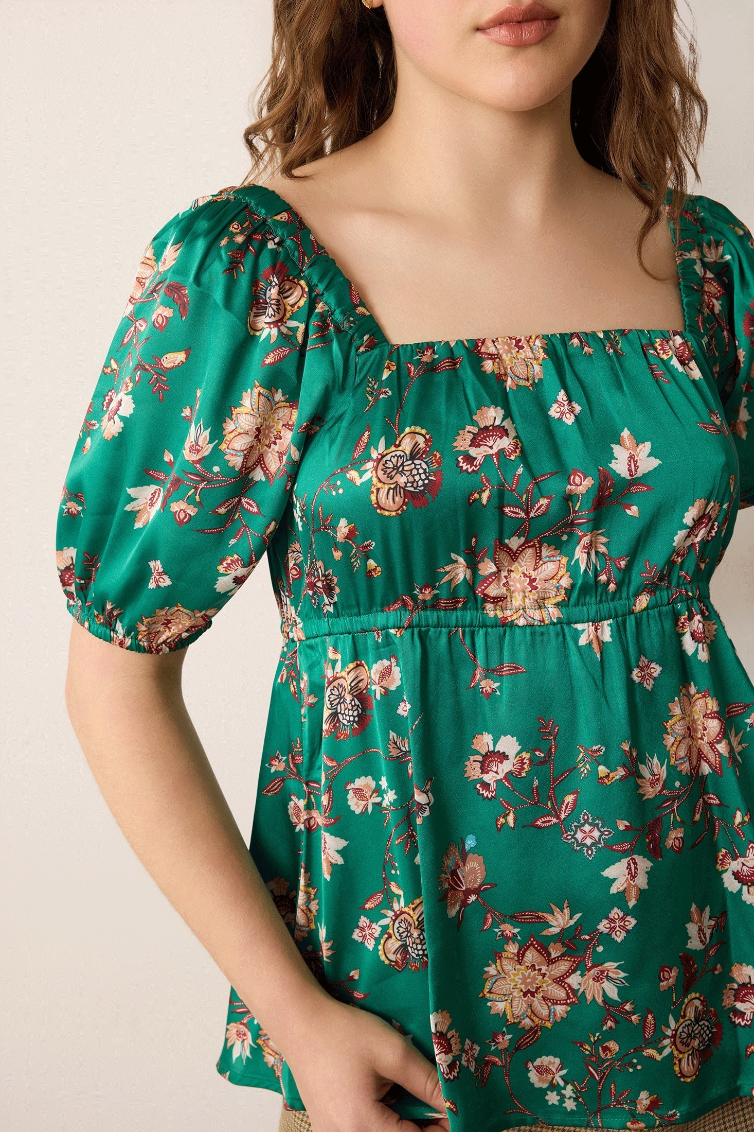 Haut floral Garden Goddess vert