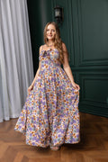 Jocelyn Joy Floral Dress In Purple