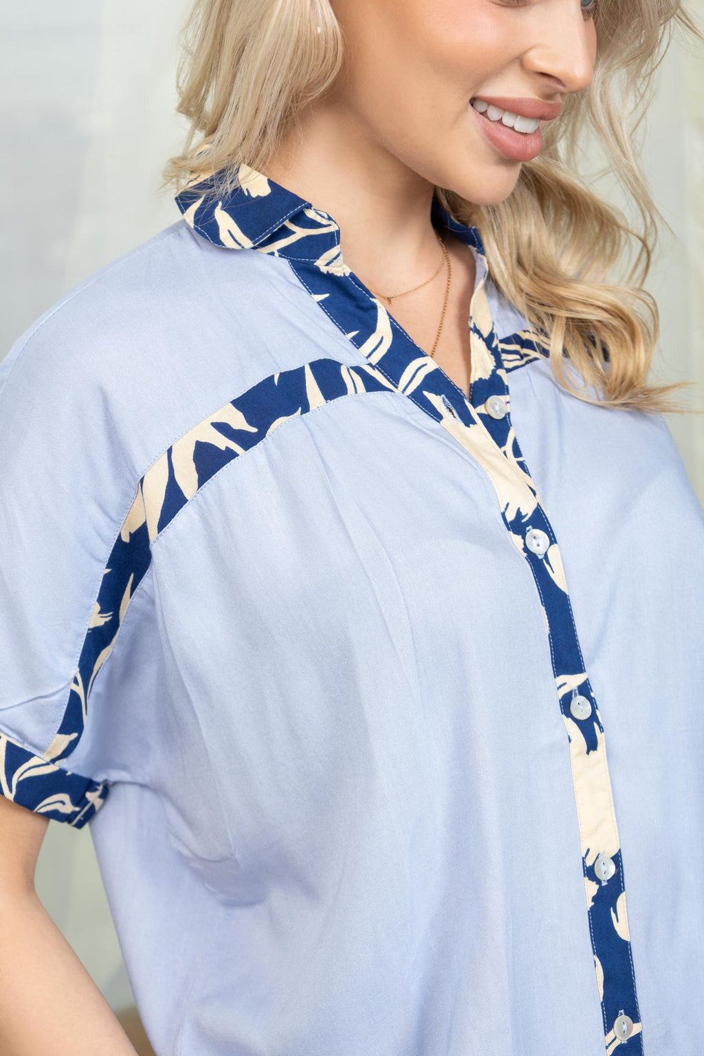 Chemise Amber's Place bleue