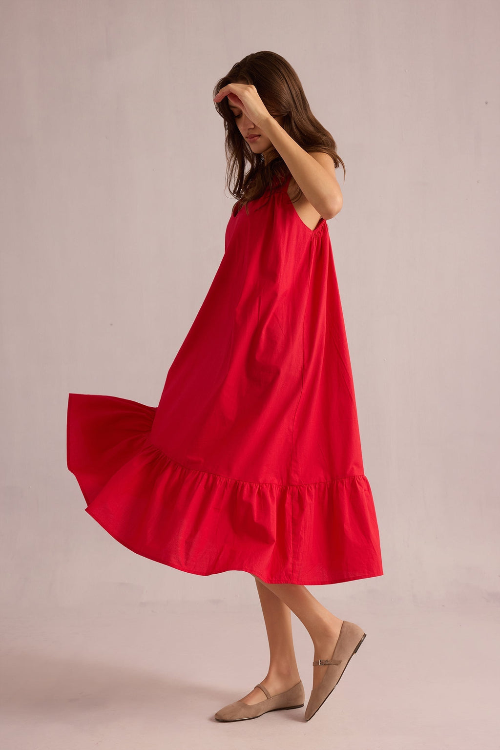 Robe d'été Diana lumineuse rouge