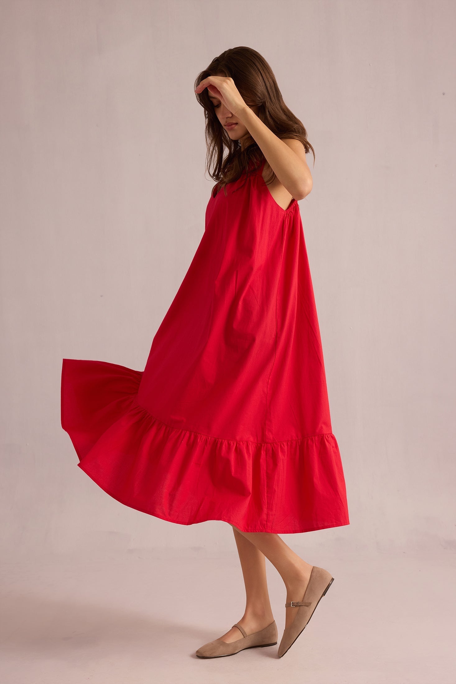 Robe d'été Diana lumineuse rouge
