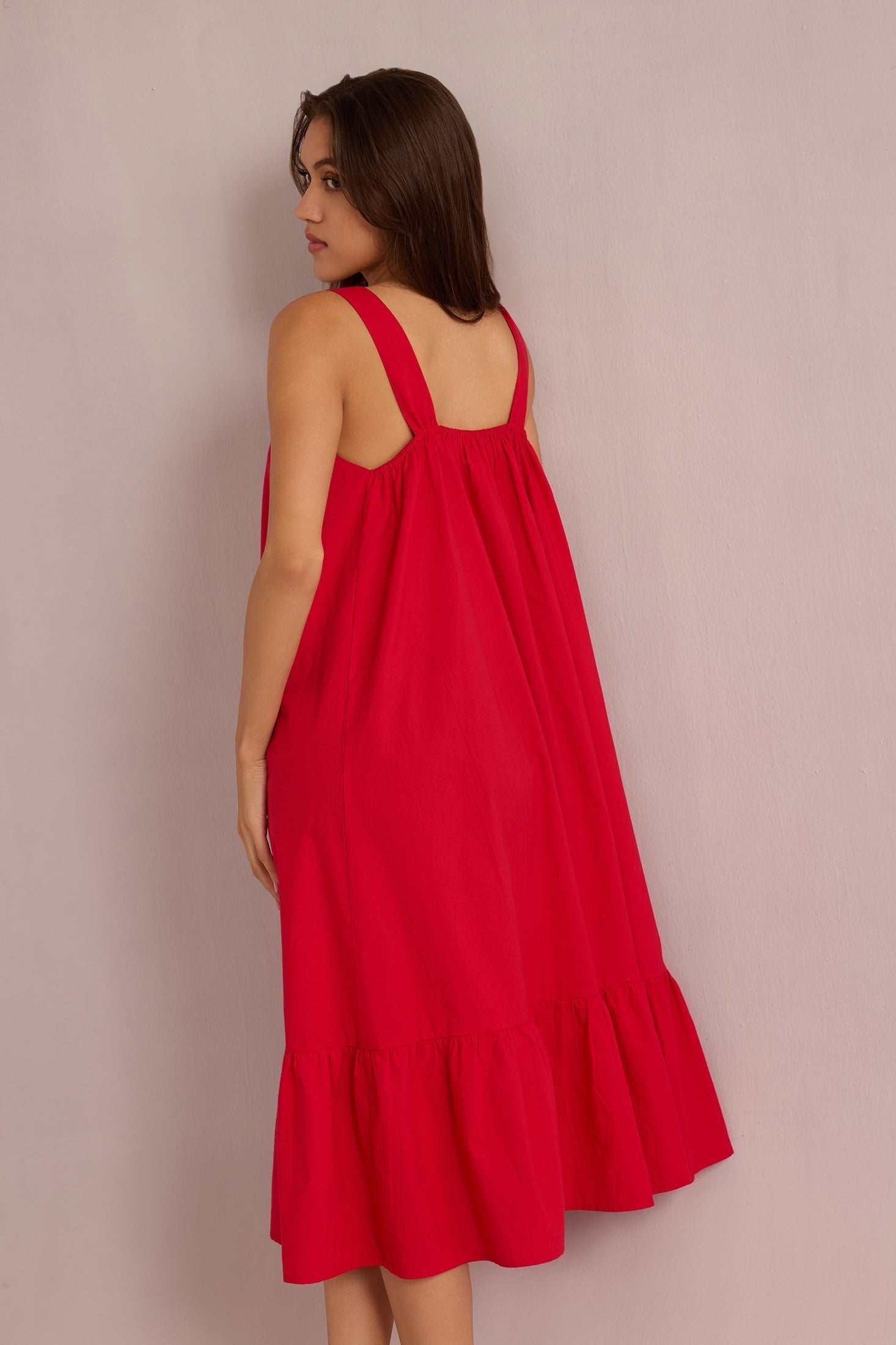 Robe d'été Diana lumineuse rouge