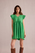 Robe Sophie à Imprimé Carreaux Vert