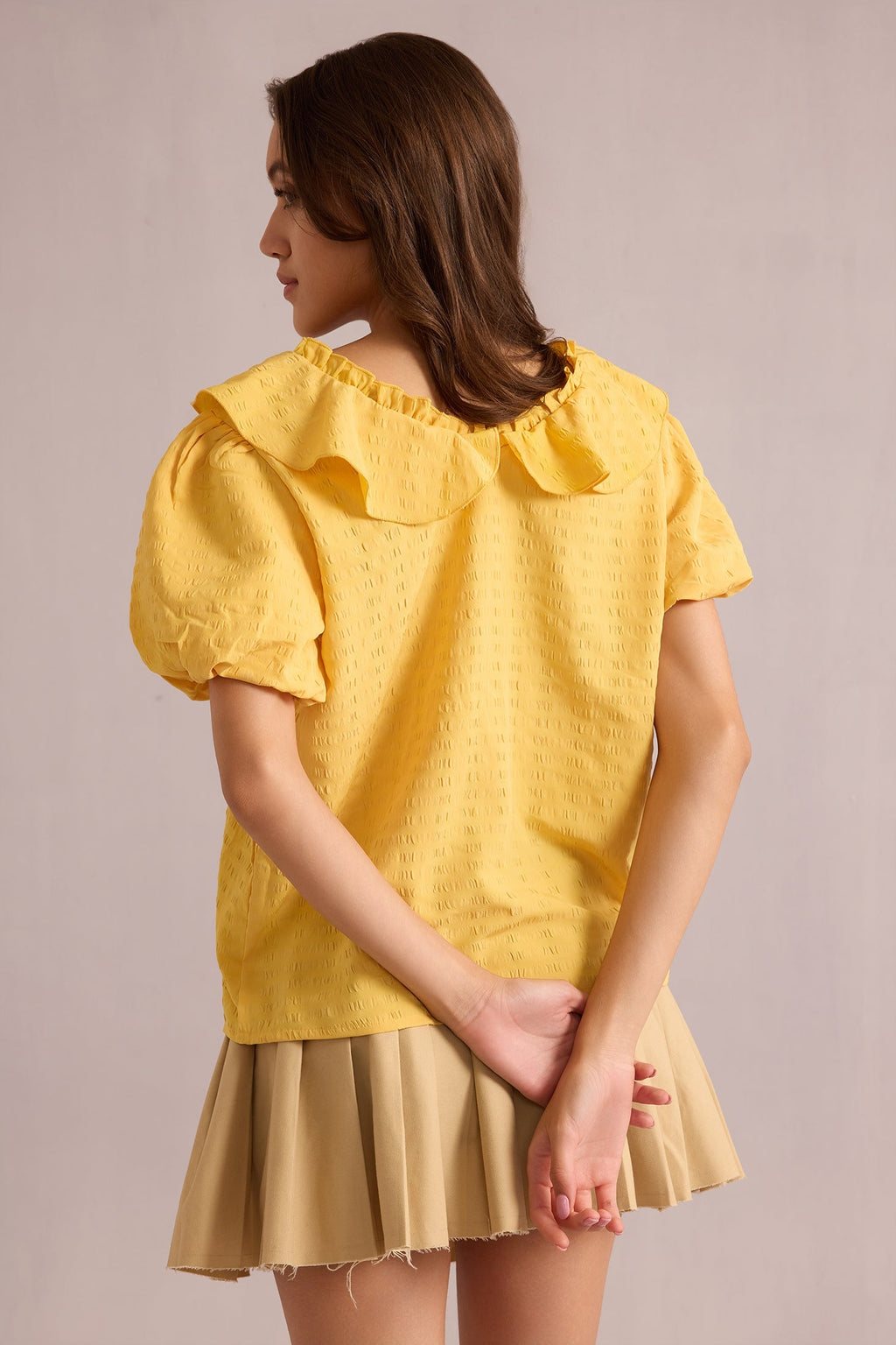 Haut court Layla doré jaune