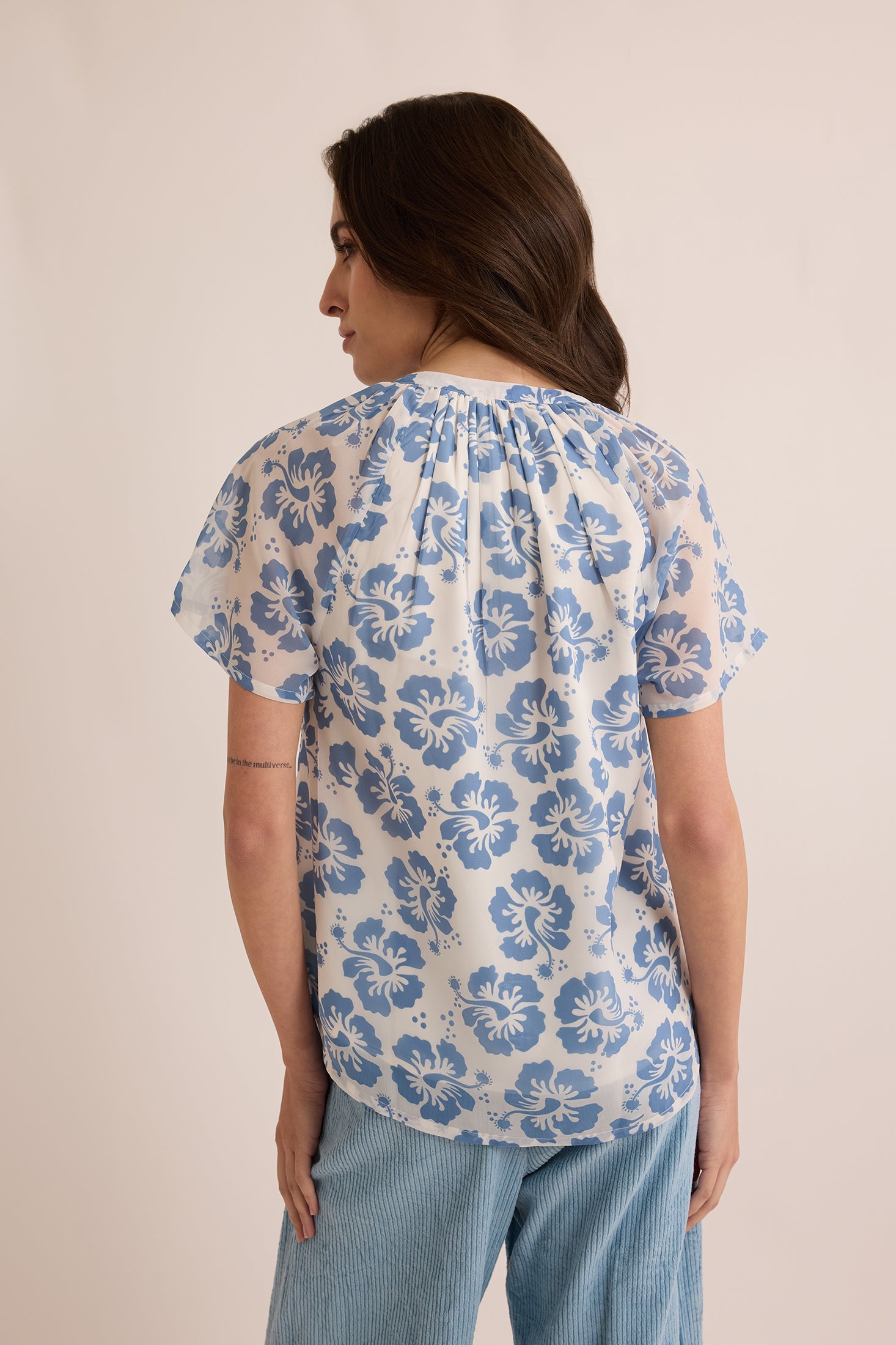 Haut fleuri bleu Love of Lydia