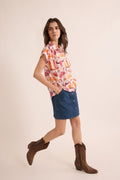Chemise « Howdy Daisy » rose