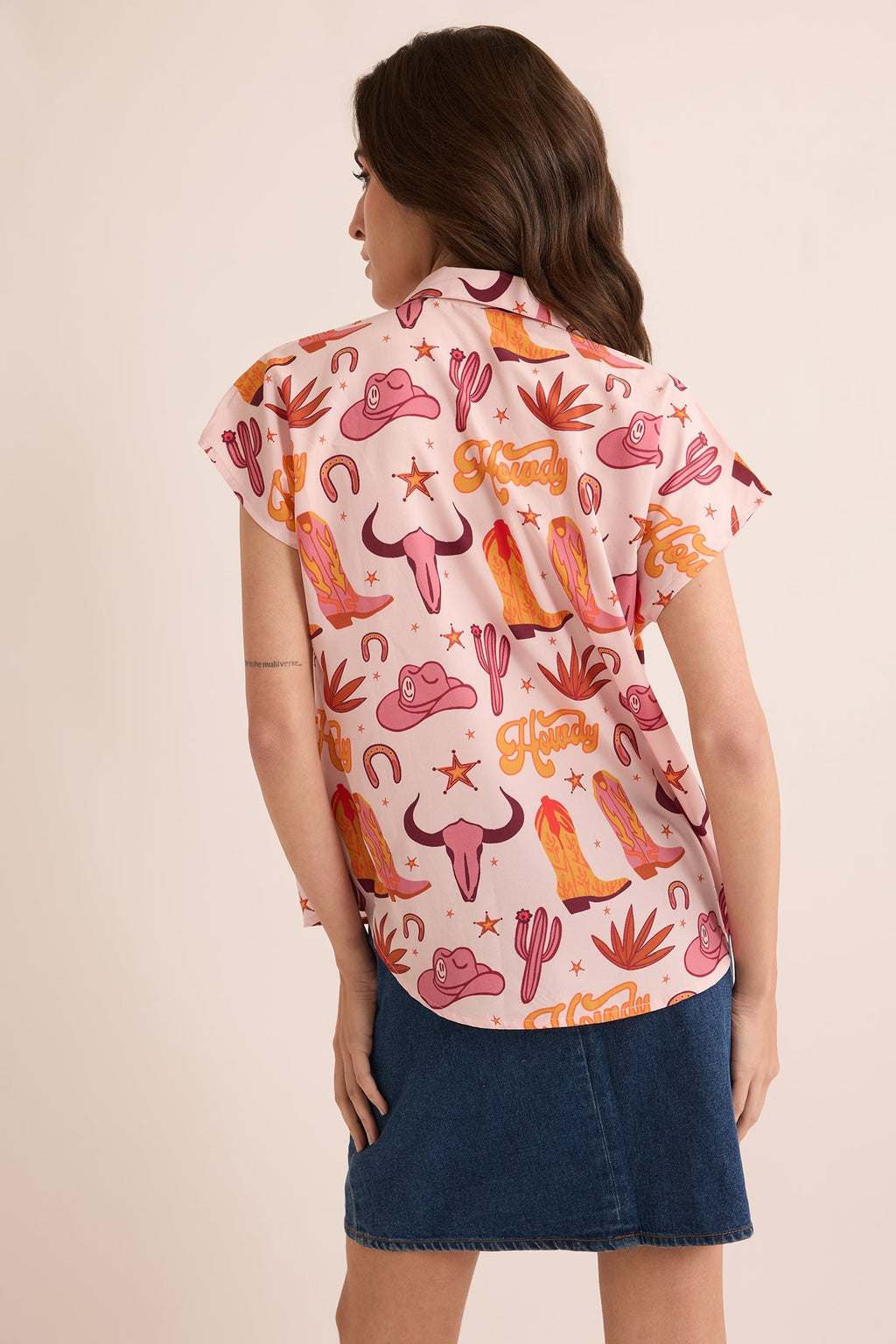 Chemise « Howdy Daisy » rose