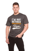 T-shirt à manches courtes en viscose de bambou/coton biologique à motif « I'm not Retired Men's »