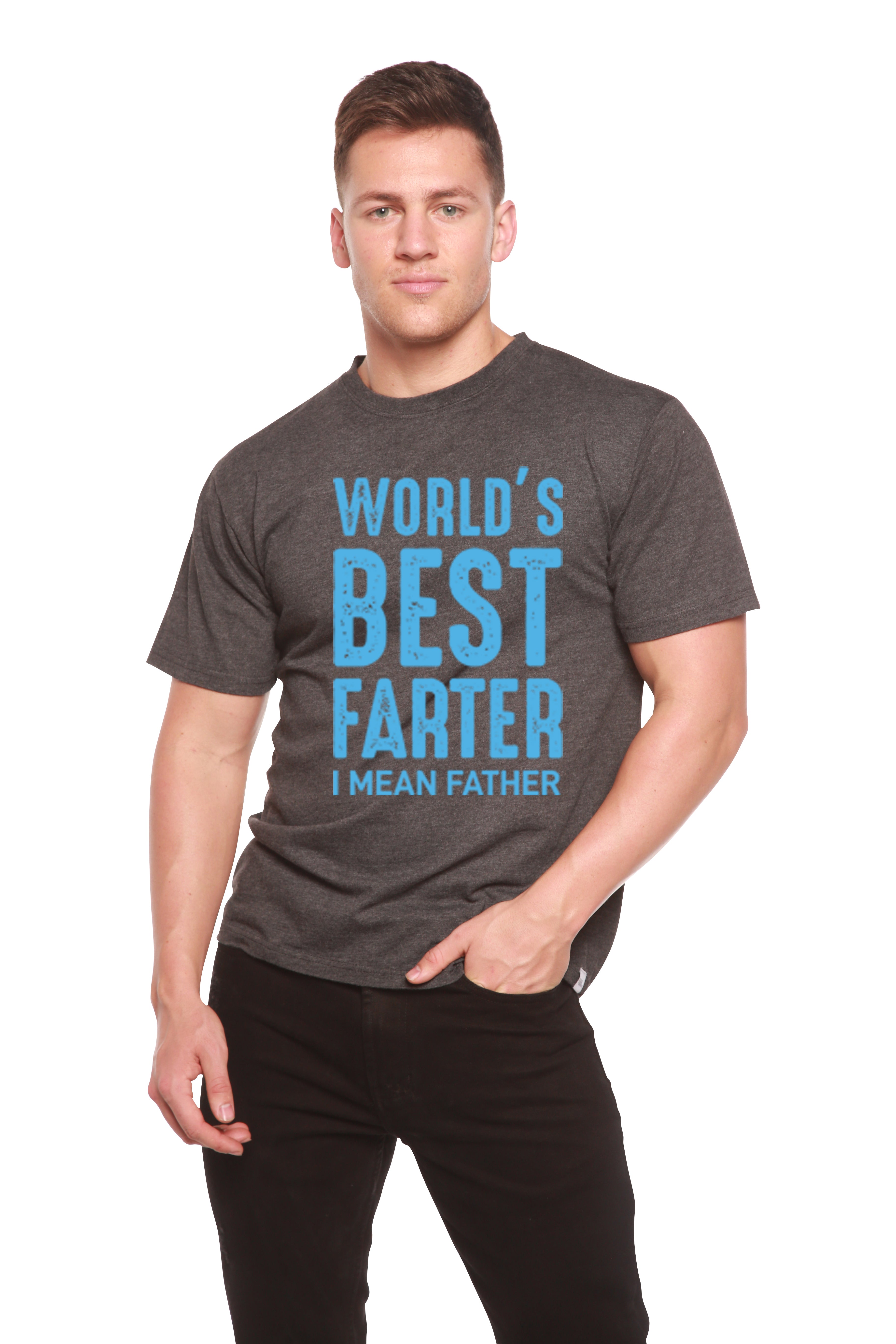 T-shirt graphique à manches courtes en bambou viscose/coton biologique pour homme - Le meilleur péteur du monde