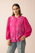 Chemise perlée Lovestone County en rose sauvage