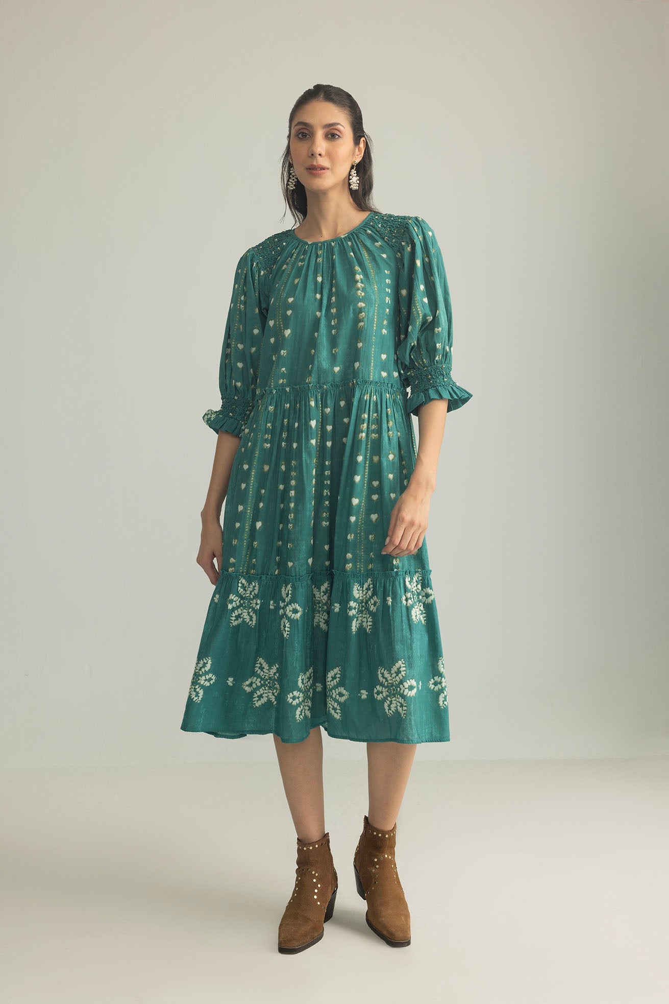 Robe Gypsy Heart, coloris bleu sarcelle Canyon